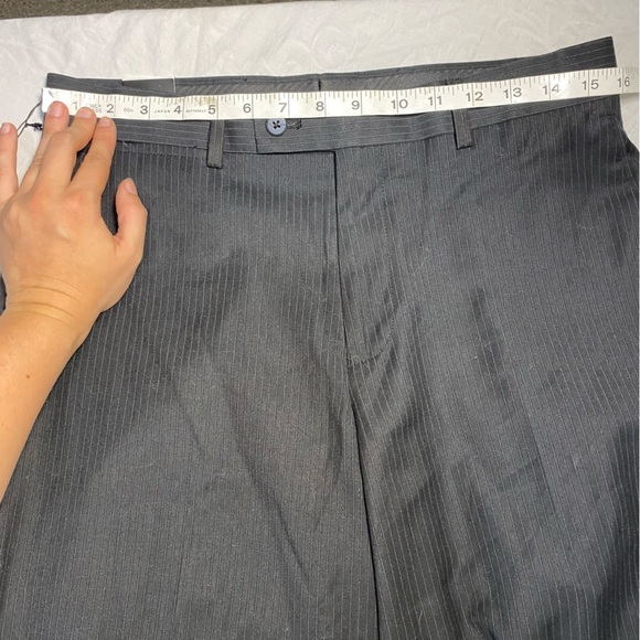 New w/ Tags J. Ferrar $70 Dress Pants Pinstripe Black Men’s Dark Charcoal Stripe - Picture 10 of 16